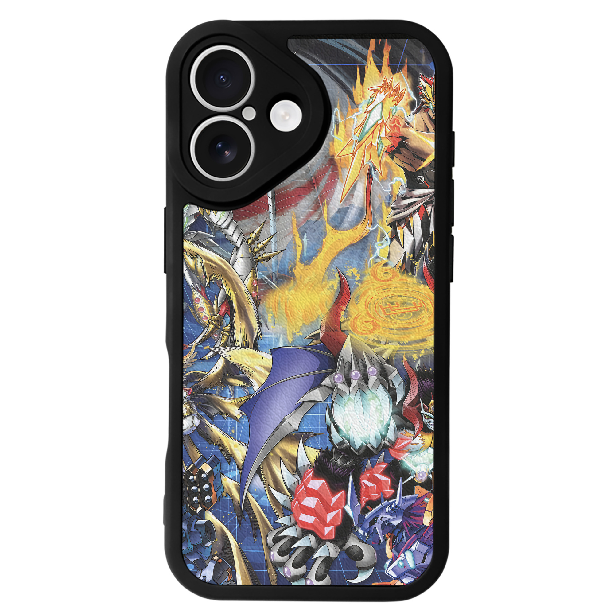 （画像用） Digimon デジタルモンスター/デジモン 【iPhone 16シリーズ対応】シリコンスマホケース（レザー調） 材質：シリコン